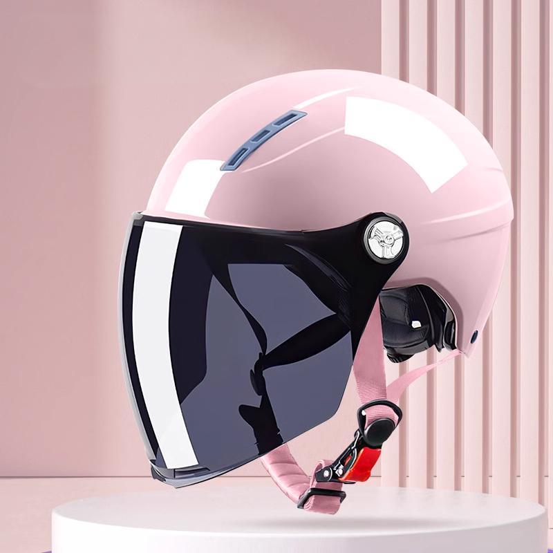 Новый мужской мотоциклетный шлем Женский Электромотоцикл Автомобиль Скутер Велосипед Открытый Лицо Половина Шлем Анти Защитная Шляпа Велосипедная Кепка С Очками