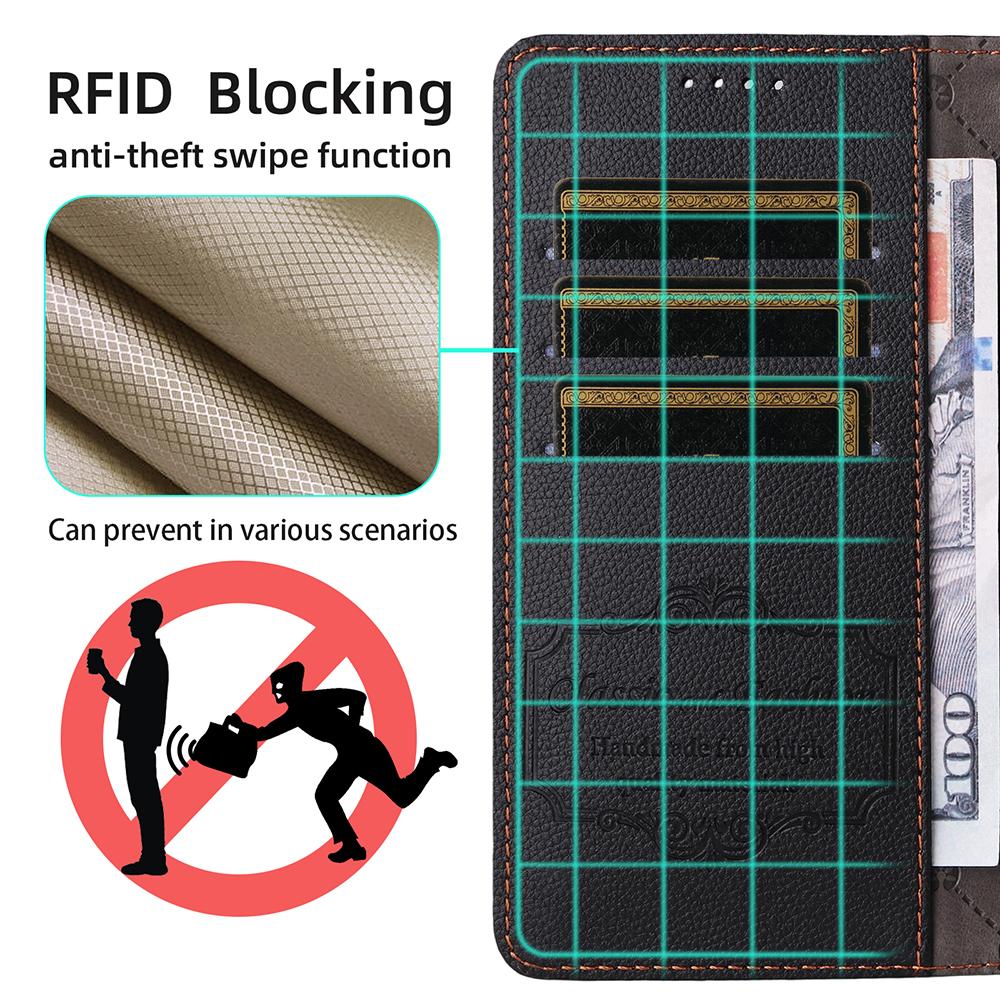 Кожаный чехол с RFID-защитой для vivo V50 Lite Y03 Y04 Y18 Y28 Y29 Y33S Y36 Y38 Y39 Y56 Y78 Y200 Y300 Флип-чехол-кошелек с подставкой