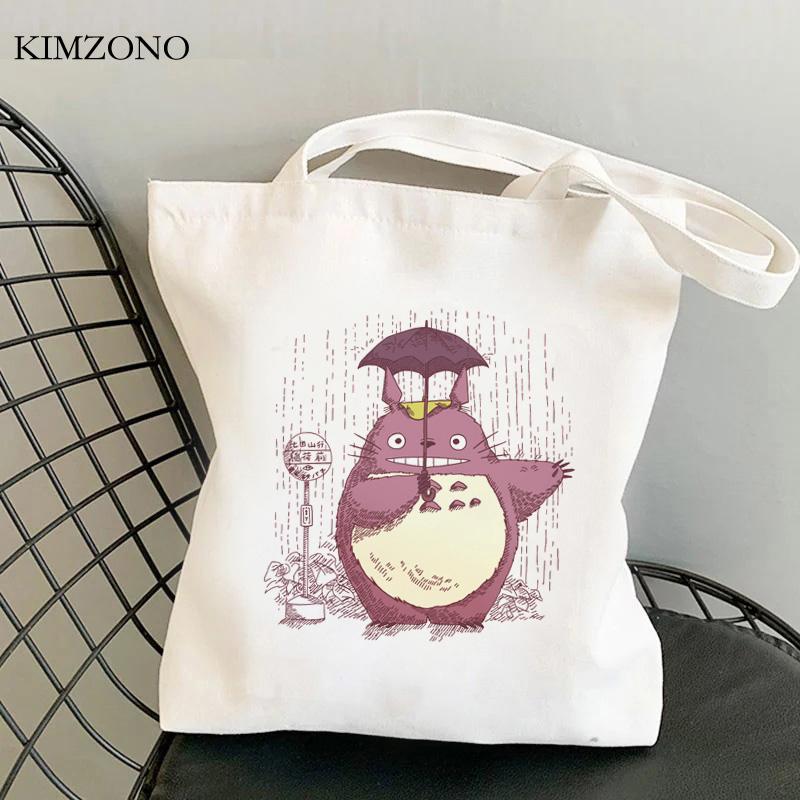 Totoro Shopping Bag Jute Bag Eco Shopper Grocery Reusable Bolsa Bag Net Reusable Jute Bolsas Reutilizables Sacolas