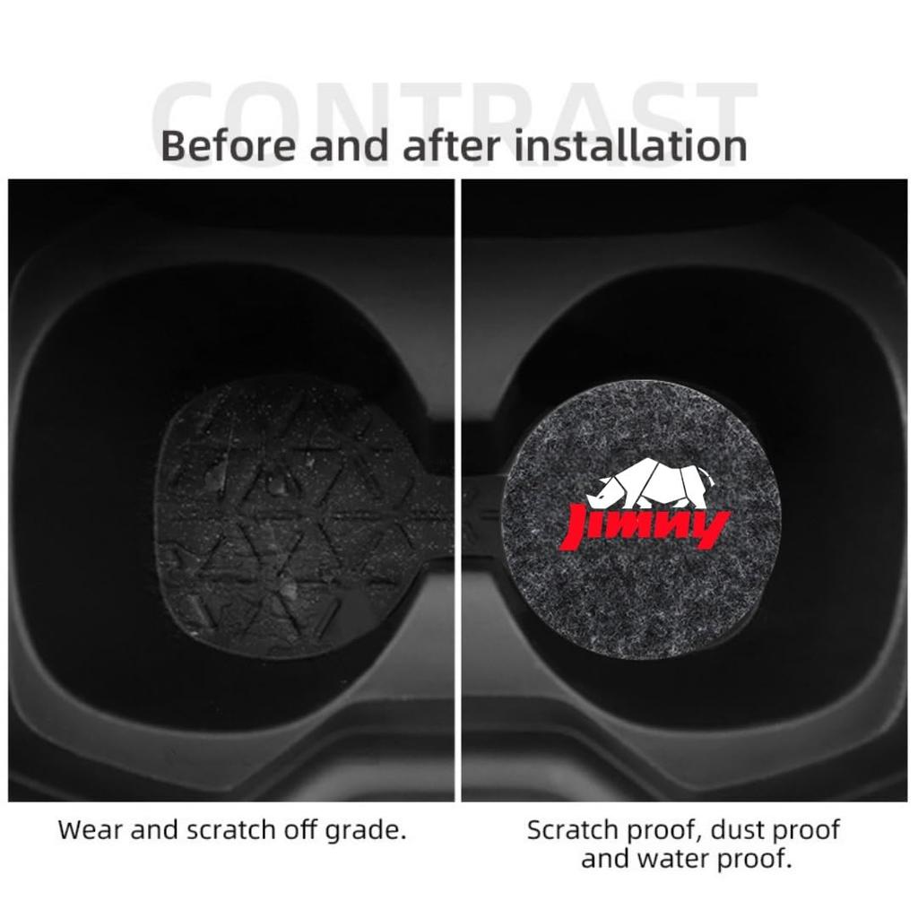 Jimny Drink Holder Pad with Car Cup Grade Car Water Cup Shock Noise and Friction Car Body Interior Car Set of 2 Logo, 77cm, Non-Slip Coaster, Mat,