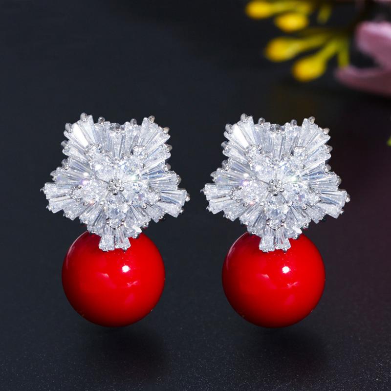 Рождественские украшения WWJ, серьги-капли со снежинками для женщин