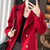 Women's Short Woolen Coat for 2025: Autumn/Winter Loose Outerwear with Suit Collar Trend