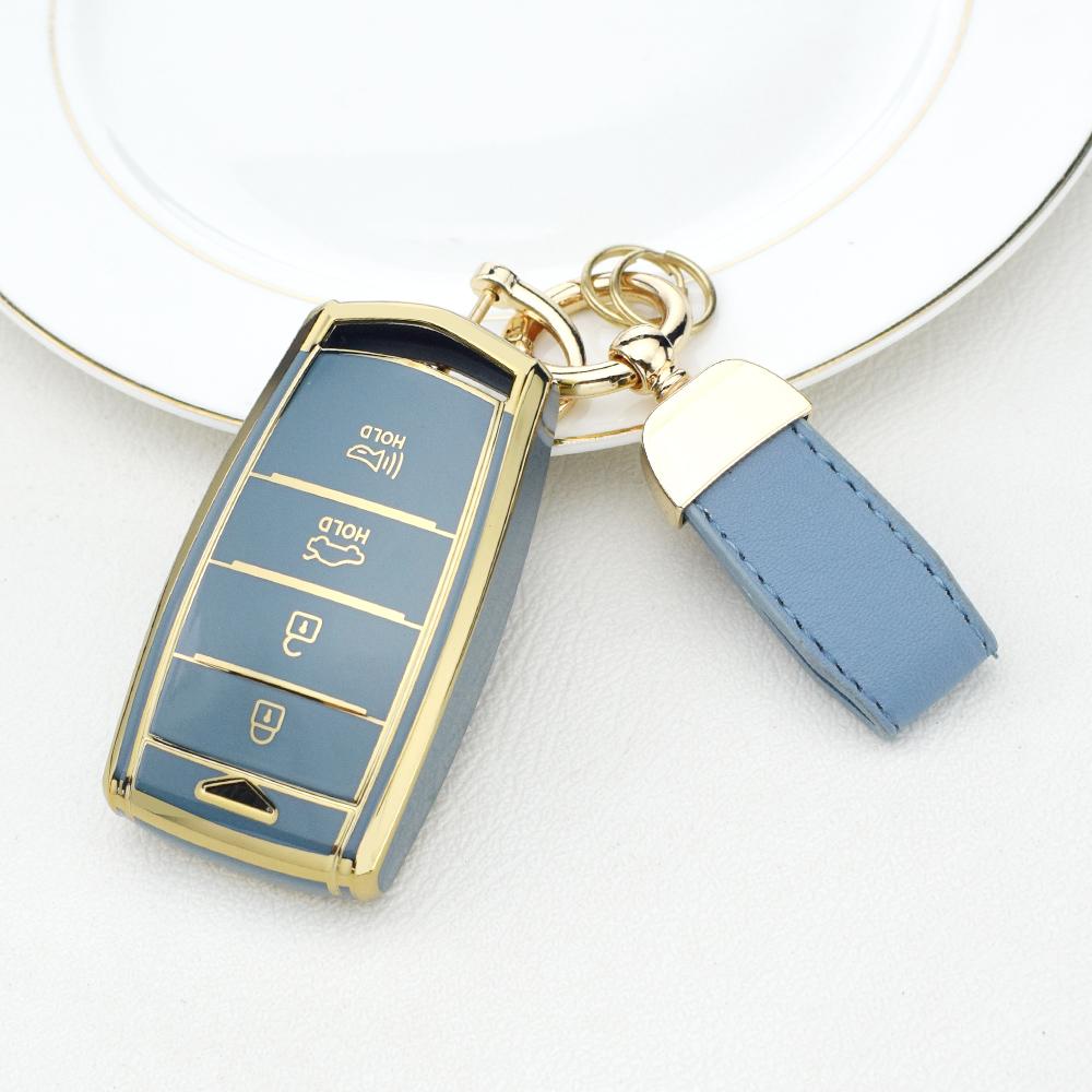 4 Buttons TPU Car Smart Key Case Cover for HYUNDAI 2020 Genesis G70 G80 EQ900 G90 Auto Key Fob Shell Protector Accessories