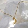 New Korean Style Crescent Moon Star Necklace Simple Personality Temperament Versatile Collarbone Chain Women