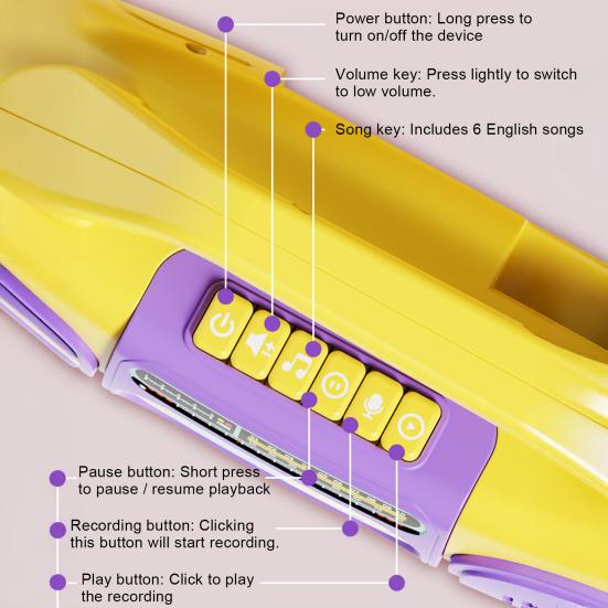 Детская многофункциональная радиоигрушка с музыкой, светом, записью, 6 английских песен, для малышей, мальчиков, девочек, мультяшное радио в виде жирафа и динозавра, развивающая игрушка