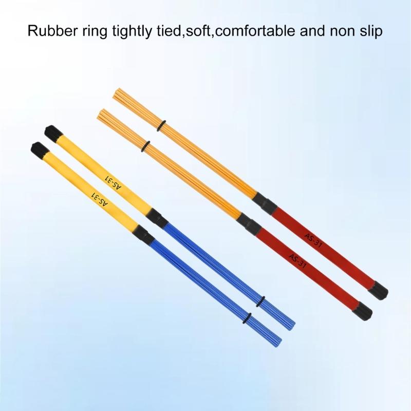 1 пара нейлоновых палочек-щеток для барабанов, стандартные палочки-пучки, перкуссионные барабанные щетки, перкуссионные аксессуары