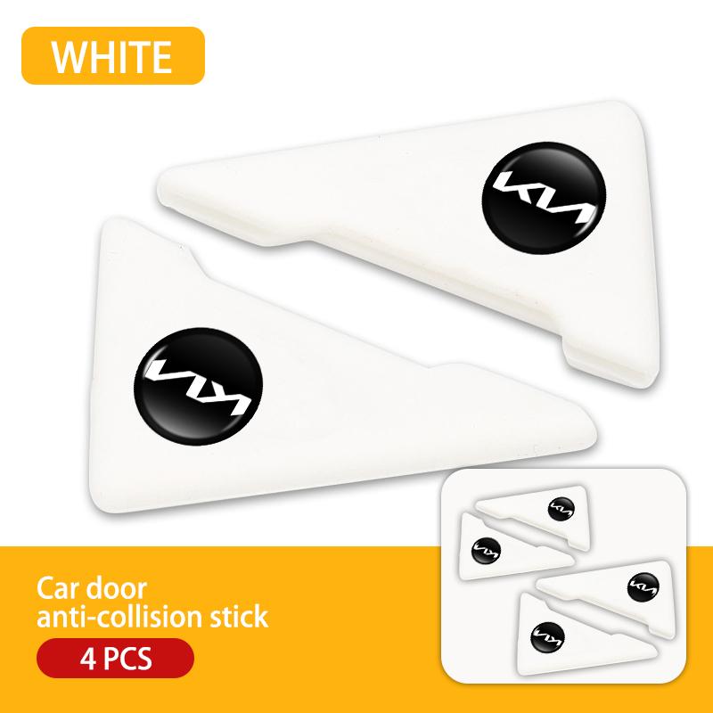 ABF3 2pcs Car Door Sticker Bumper Protection Cover Triangle Decals For KIA Stinger Optima Cerato Soul Venga Forte Spectra Sedona