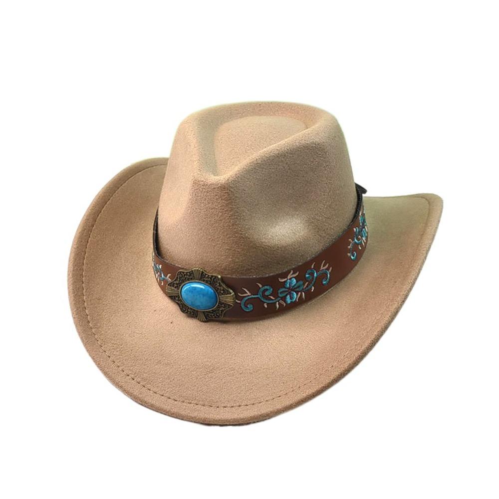 Adjustable Cowgirl Hat Shapeable Wide Brim Western Hat Trendy Cowboy Hat for Men and Women