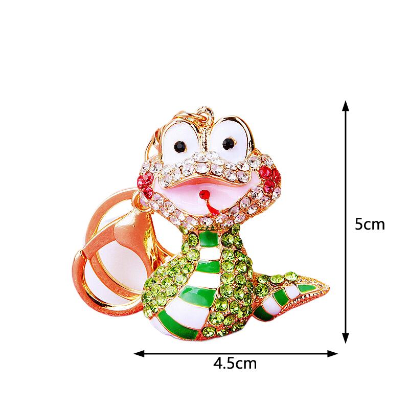 Мультфильм Стразы Китайский Зодиак Змея Подвеска Сумка Подвеска Украшение