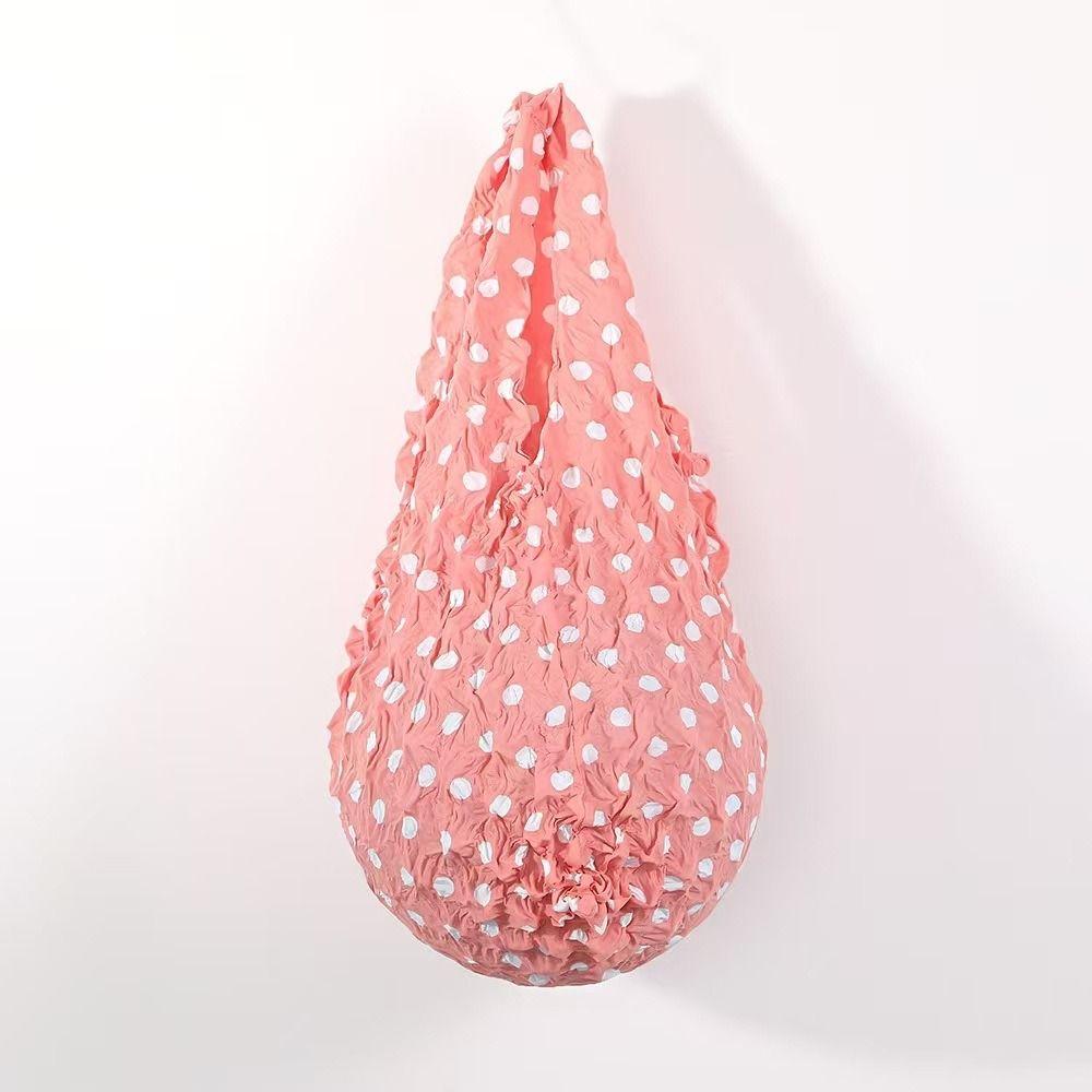 Large Capacity Pleated Flexible Handbag Shopping Bag Storage Bag Bubble Foldable Stretch Bag Daily