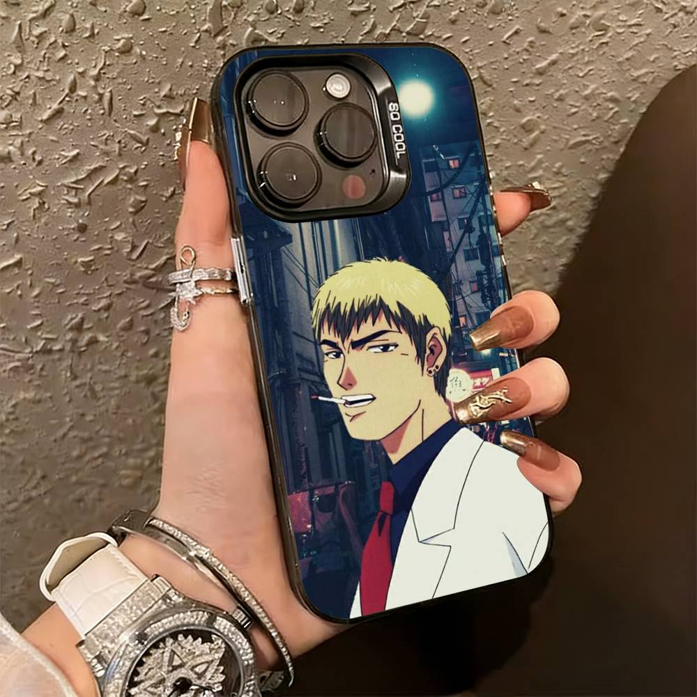 GTO Великий Учитель Онидзука Чехол для телефона для iPhone 17,16,15,14,13,12,11 Plus,Pro Max,XS, Цветной Серебристый Черный Чехол