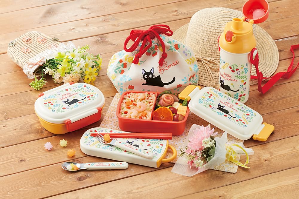 Skater Lunch 1 with Core Dishes Fluffy Kids Antibacterial Made In Ghibli Delivery Jiji Girls QAF2BAAG Children's Box, Tier, 360ml, (Side Container),