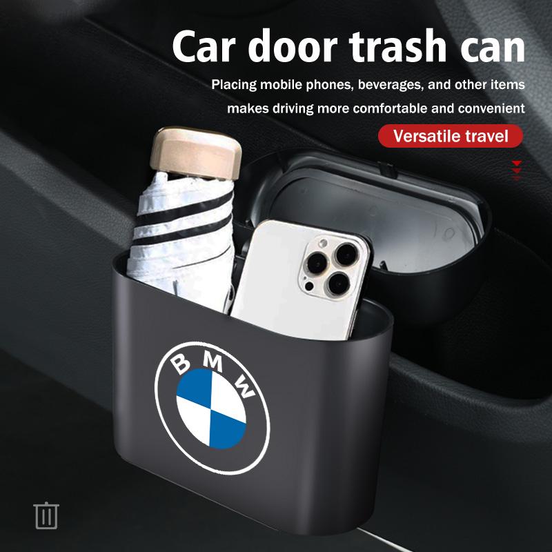 BBKB9 Universal Car Trash Can Storage Multifunctional Garbage Case For BMW 1 3 5 7 Series M F01 F20 F10 F13 E52 E53 E60 E93