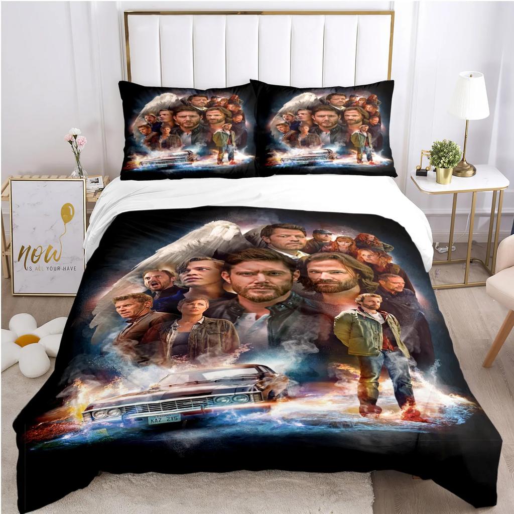 Личность Сверхъестественная Простыня Пододеяльник Наволочка Простыня Три предмета Постельное белье Мягкое Одеяло