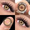 FUNSACHY Brown Colored Contact Lenses for Eyes Blue Colorcon Lenses Fashion Cosmetics Green Lenses Eye Lens Yearly Gray Pupils