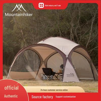 Палатка для кемпинга Mountain Dome: Большой открытый навес для нескольких гостей, идеально подходит для кемпингов и автопутешествий.