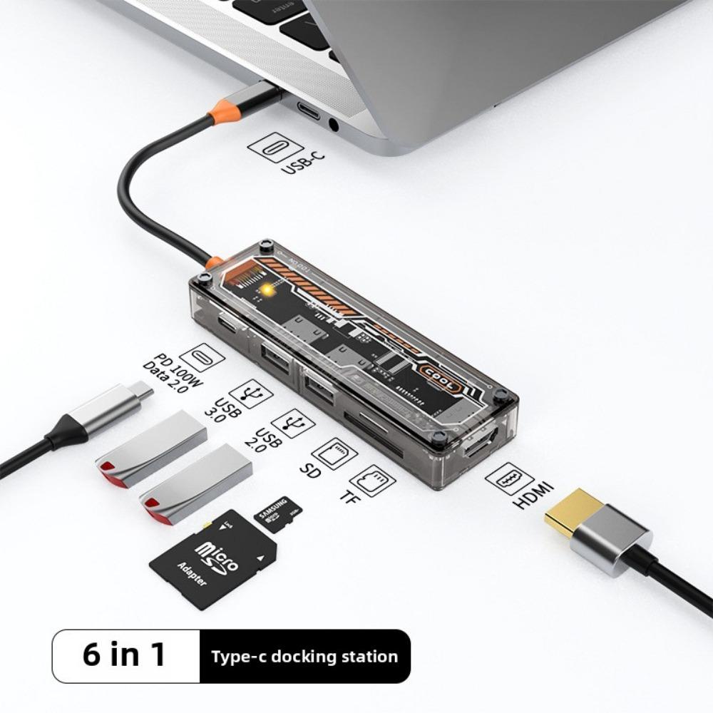 Док-станция типа C USB 3.0 Hub с RJ45 Gigabit Ethernet адаптером Multiport Expander для ноутбука MacBook