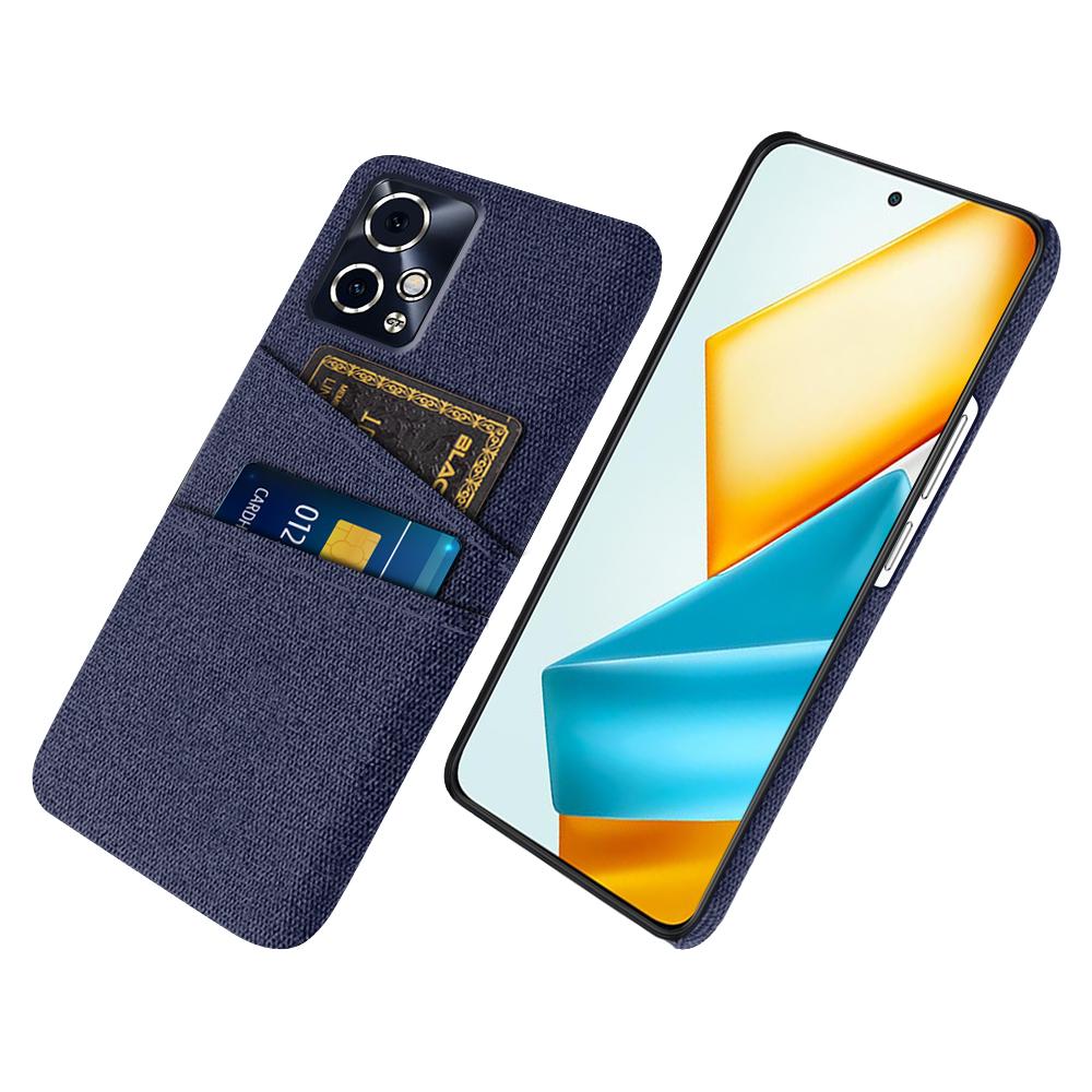 Чехол для телефона Honor 90 GT 5G с тканевой текстурой и двойным держателем для карт