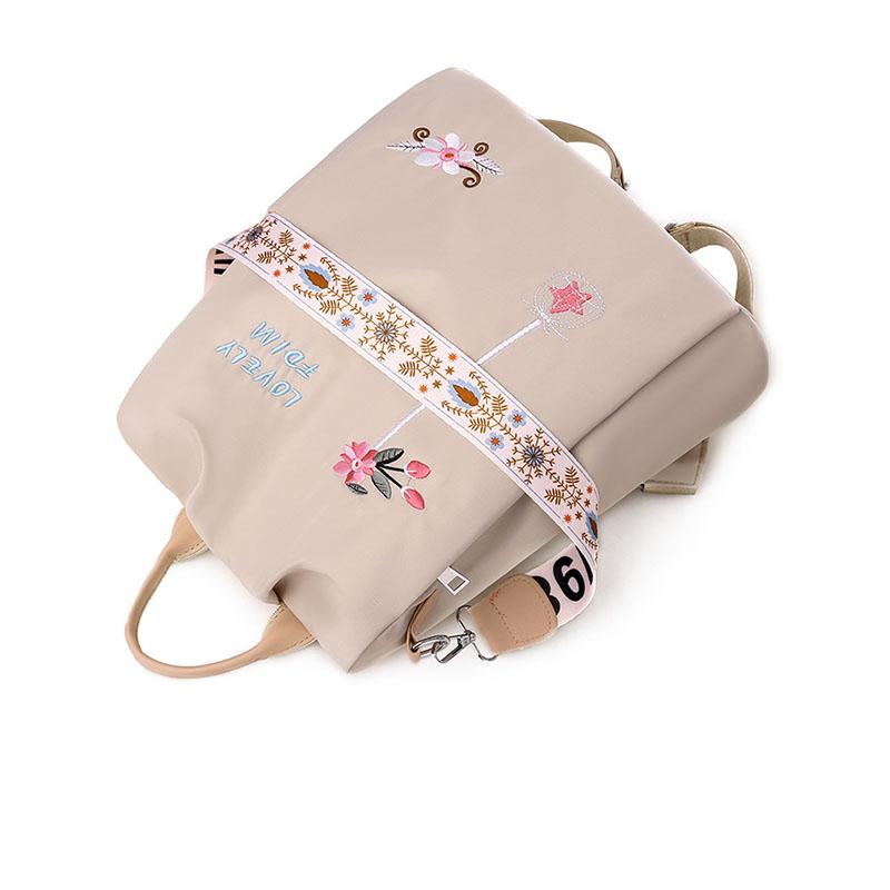 Модный вышитый рюкзак женский, большая вместительная дорожная сумка, водонепроницаемый оксфордский рюкзак, школьная сумка для подростка KTY