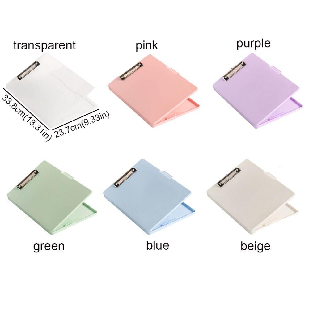 Candy Color A4 File Folder Side Opening Writing Board Book Pad Clamp Student Writing Pad Office