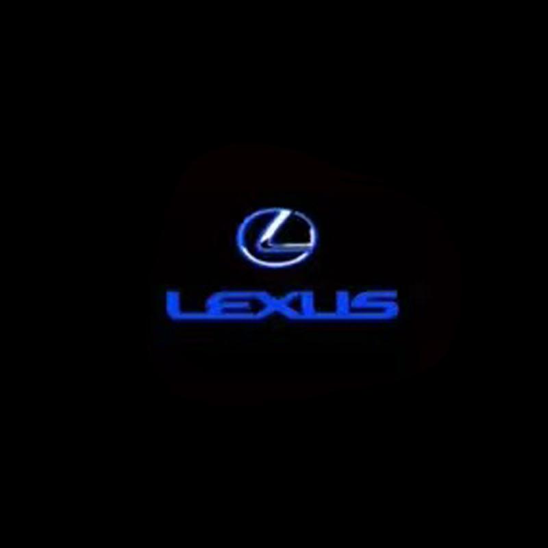 PHL1  2026 Hot Interior Stickers 2Pcs LED Car Welcome Door Lights Emblem Accessory For Lexus F SPORT GX460 Ct200h IS250 ES 220D IS200
