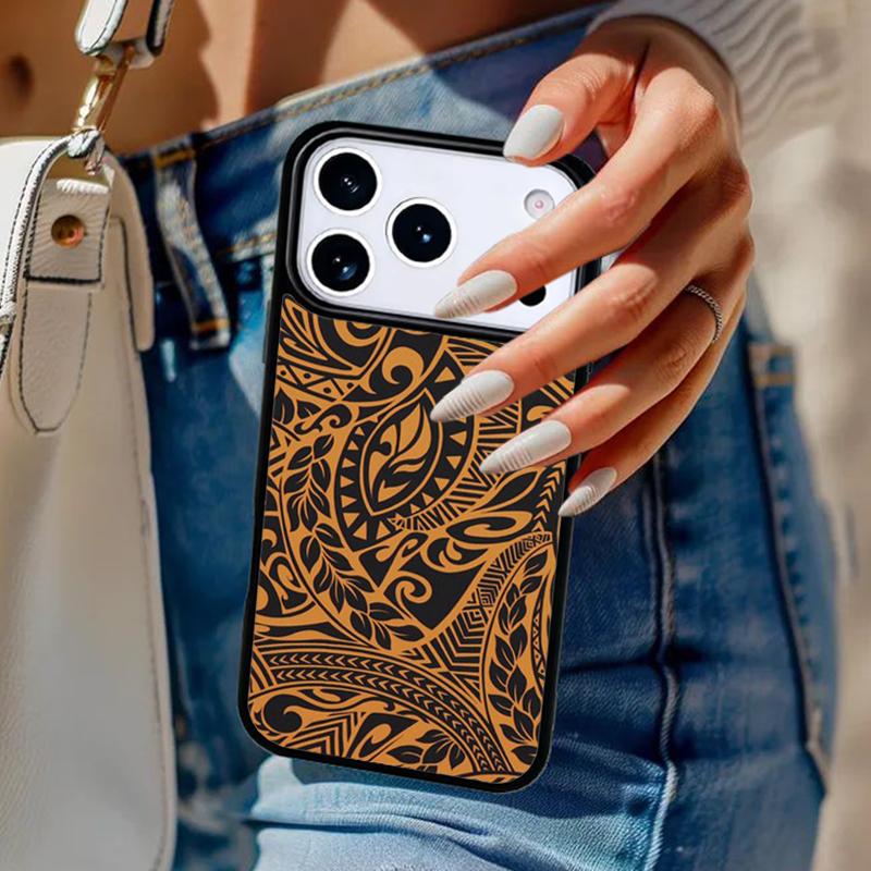 Маори Племенной Самоанский Полинезийский Мягкий Чехол Для Телефона Для iPhone 17 Air 14 15 13 12 Max Чехол Для Apple 16e 11 Pro Max Plus Coque