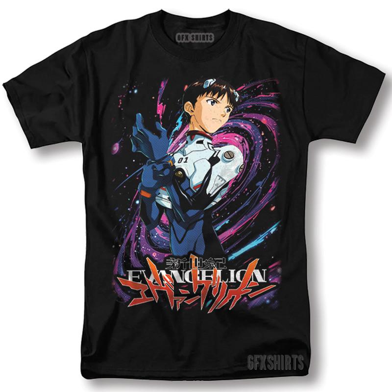 Футболка Neon Genesis Evangelion с принтом Синдзи Икари из аниме и манги, графическая футболка для косплея