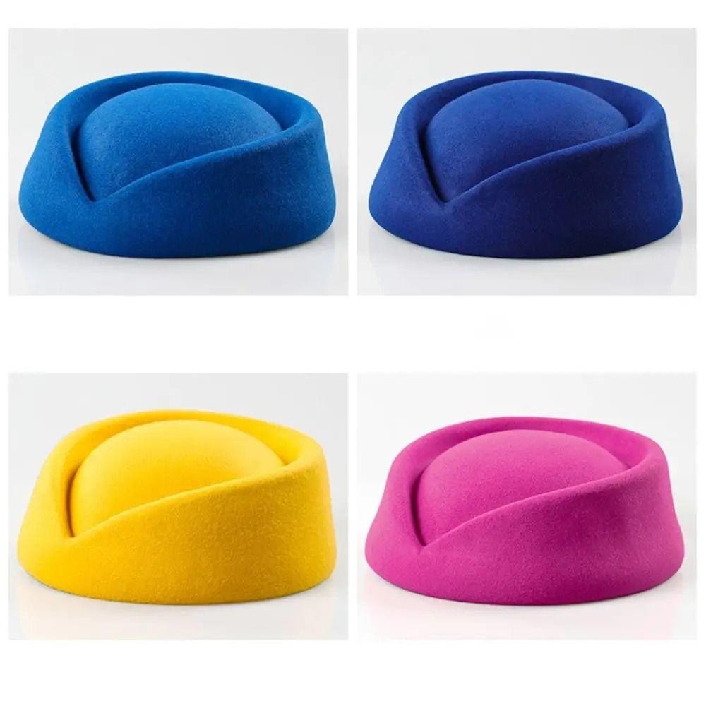 Vintage Looking Flight Attendant Hat Pillbox Hat Uniform Stewardess Hat  Performances