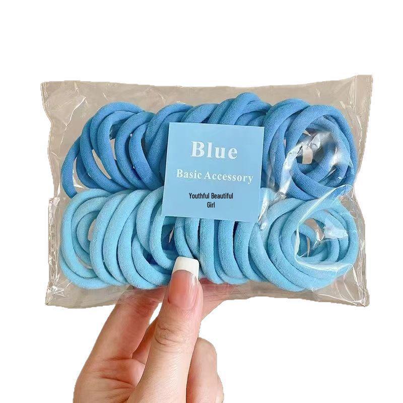 Набор из 50 градиентных резинок для волос в наличии - Высокоэластичные бесшовные разноцветные резинки для девочек