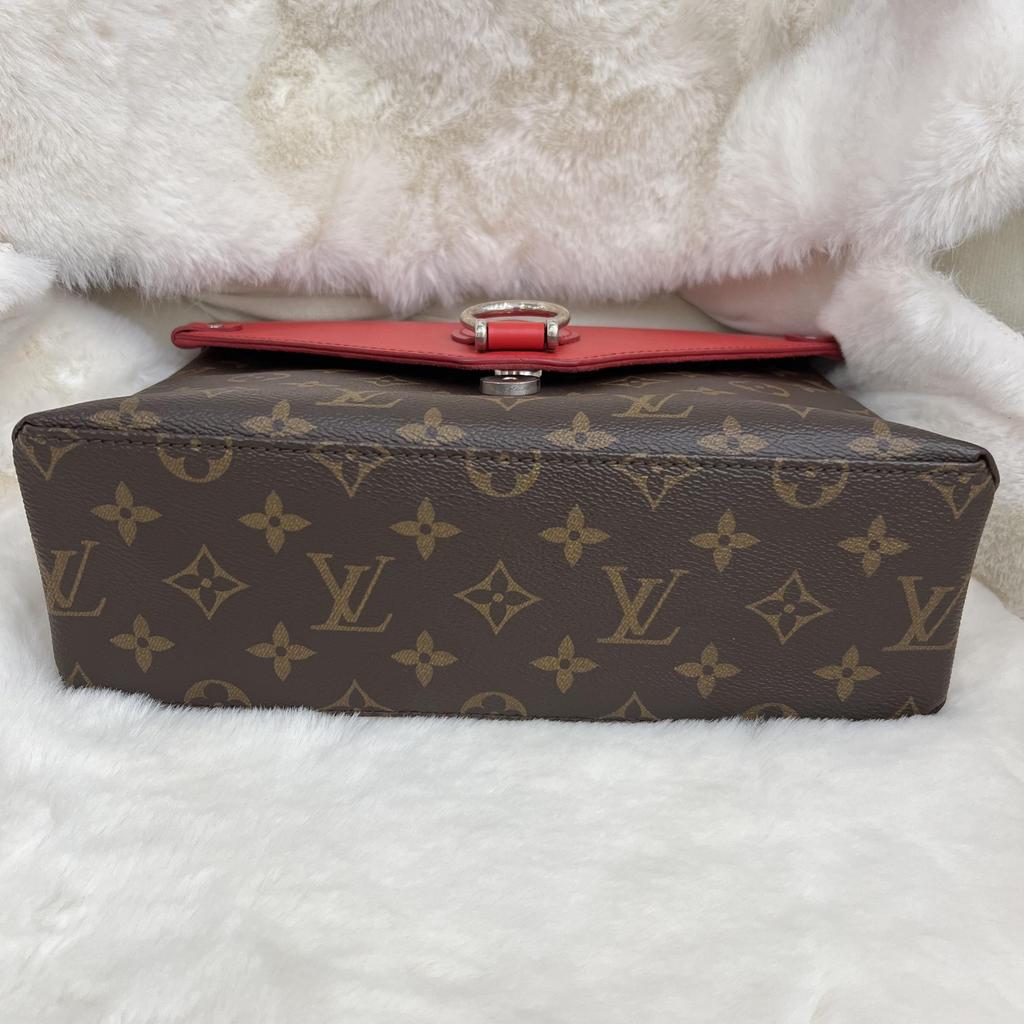[Pre-Owned] Saint Michel Pink Coated Canvas Monogram Crossbody Bag - Very Good #36YY0
