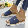 Women High Heels Thick Bottom Casual Shoes Summer Wedges Sandals Women Platform Open Toe Slippers Outdoor Casual Comfort Slides