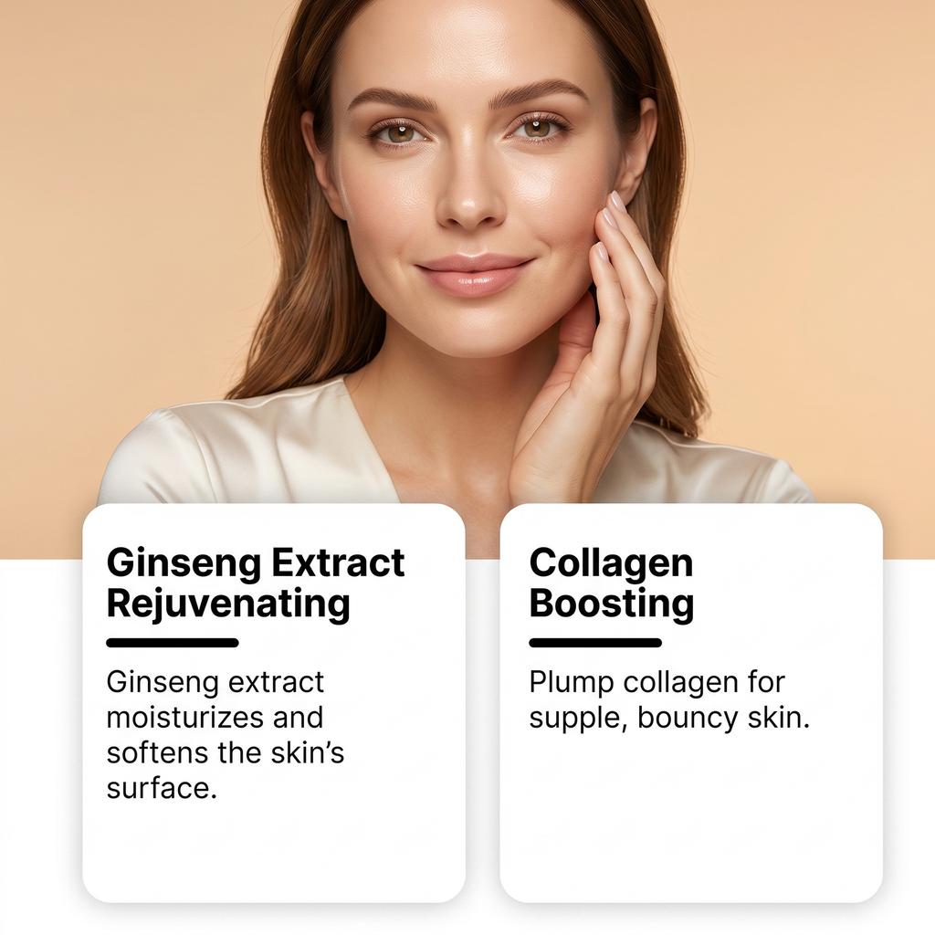 Ginseng Collagen Intensive Ampoule Serum Anti-Wrinkle Firming Face Essence Plumping Brightening Skin Repair Skincare