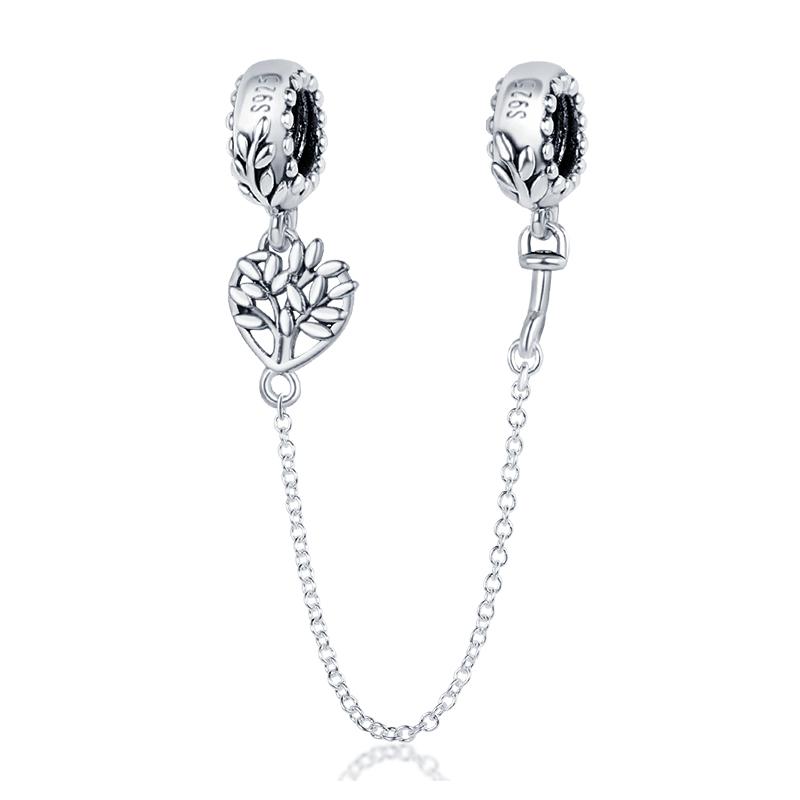 New 925 Silver Color Evil Eye Stars Moon Butterfly Cat Safety Chains Charms Beads Fit Diy 925 Bracelets DIY Jewelry