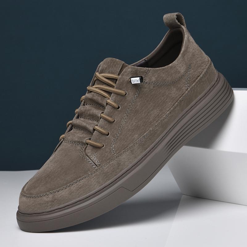 Замшевая кожаная деловая официальная обувь из коровьей кожи мягкие мужские кроссовки мужская повседневная обувь для отдыха на открытом воздухе британский стиль мужская обувь для скейтбординга