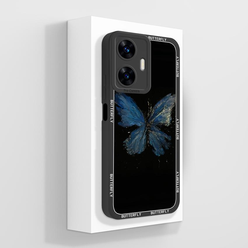 Красивые чехлы для телефона в форме сердца любви для Realme C55 C35 C25 C20 C15 C11 C21Y C25Y Мягкий жидкий силиконовый бампер Противоударный защитный чехол для Realme Casing