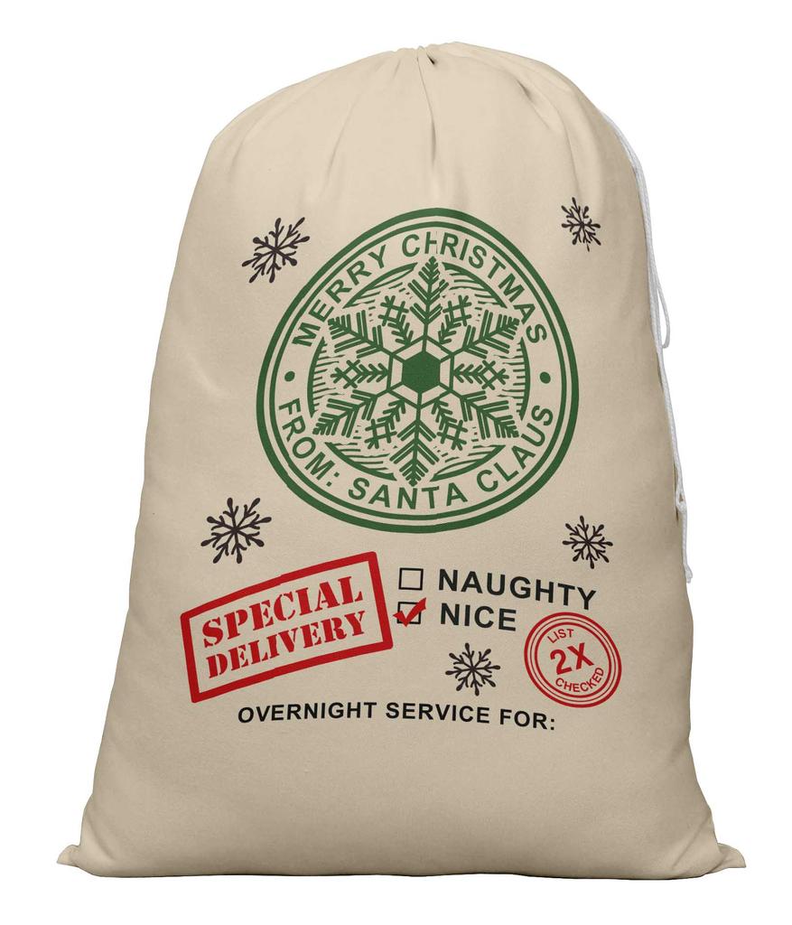Printtoo 2 шт. Подарочный мешок Санты для детей, рождественские подарки, рождественский мешок, персонализированные сумки 27x20 дюймов