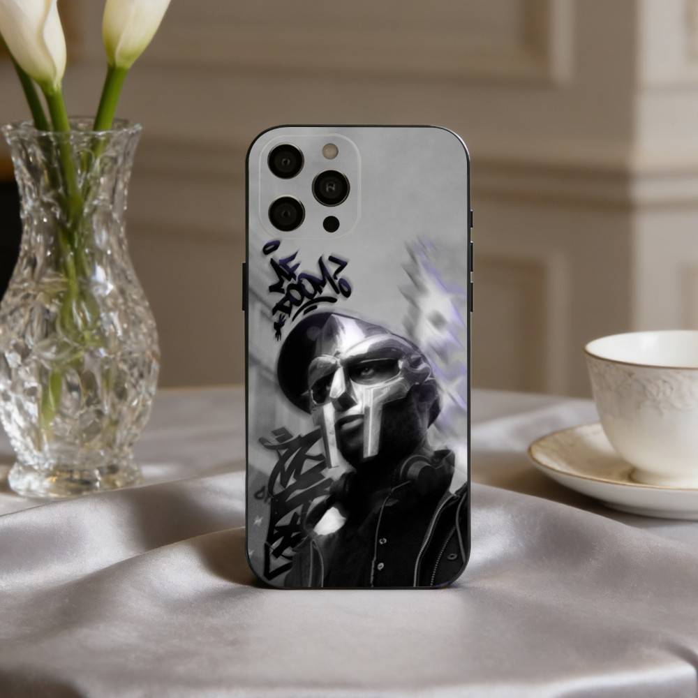 M-MF-DOOMs-RapperS Phone Case For iPhone 17,16,15,14,13,12,11 Plus,Pro Max,XS,Soft Silicone Black Cover