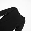 European & American Women's Summer/Autumn Solid Color Long-Sleeve Sexy Bodycon Dress