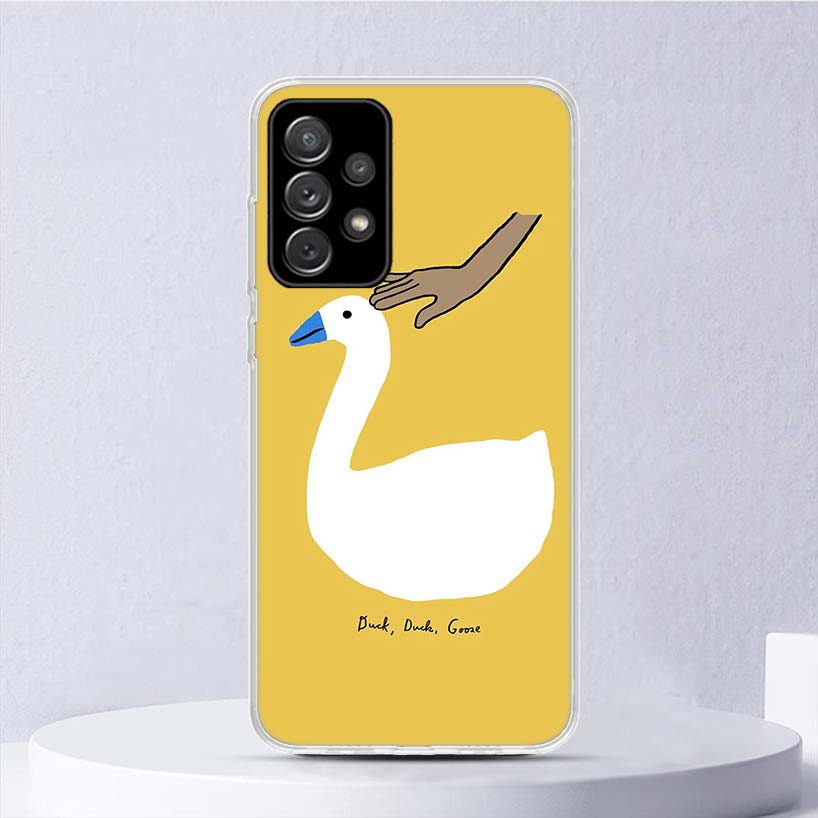 Мягкий чехол с изображением милого гуся и игры для Samsung Galaxy A51 A71 A50 A70 A21S, чехол для телефона A30 A20E A10 A31 A41 A6 A7 A8 A9 Shell Coq