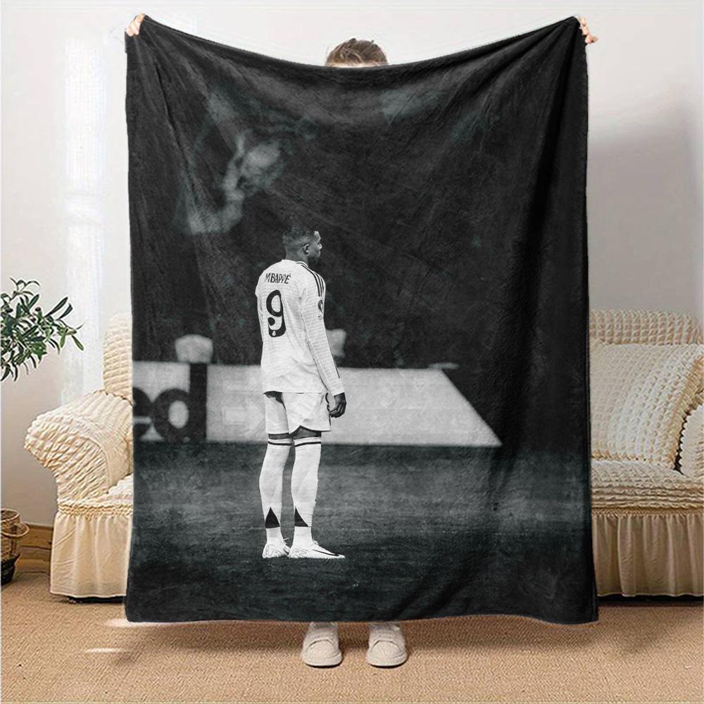 Star Player Kylian Mbappé Blanket Ultra-Soft Suitable for Office Chair Office Couch for All Occasions Warmthful Decor