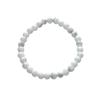 Bracelet - Howlite - 6mm - Elastic - Unisex - One Size