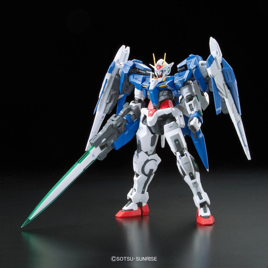 BANDAI SPIRITS RG Mobile Suit Gundam 00 00 Raiser Scale Plastic Model GN-0000+GNR-010 1/144 Color-coded