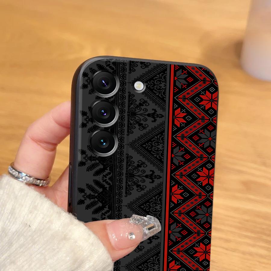 Чехол для телефона Funda для Samsung Galaxy S25 S21 FE S20 Ultra S24 Plus S23 Note 20 8 9 10 S10 S9 S26 Винтажная роспись с тотемами