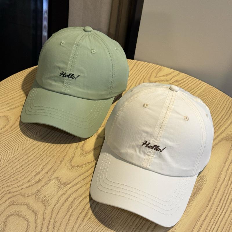 Embroidery Letter Baseball Cap Men And Women Summer Quick Drying Breathable Cap Outdoor Sports Shade Sun Hat
