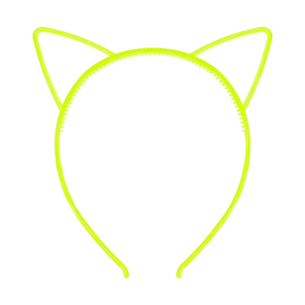 New Luminous Cat Ears Headband Elastic Glow In Dark Hairband For Women Baby Girls Teeth Birthday Headwear Hair Accessories