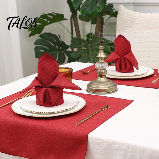 High End Napkins for Formal Dining Imitation Linen Cloth Napkin, Washable Fabric 18 x Waterproof Hotel Inch Square Napkin Weddings Dinners Parties