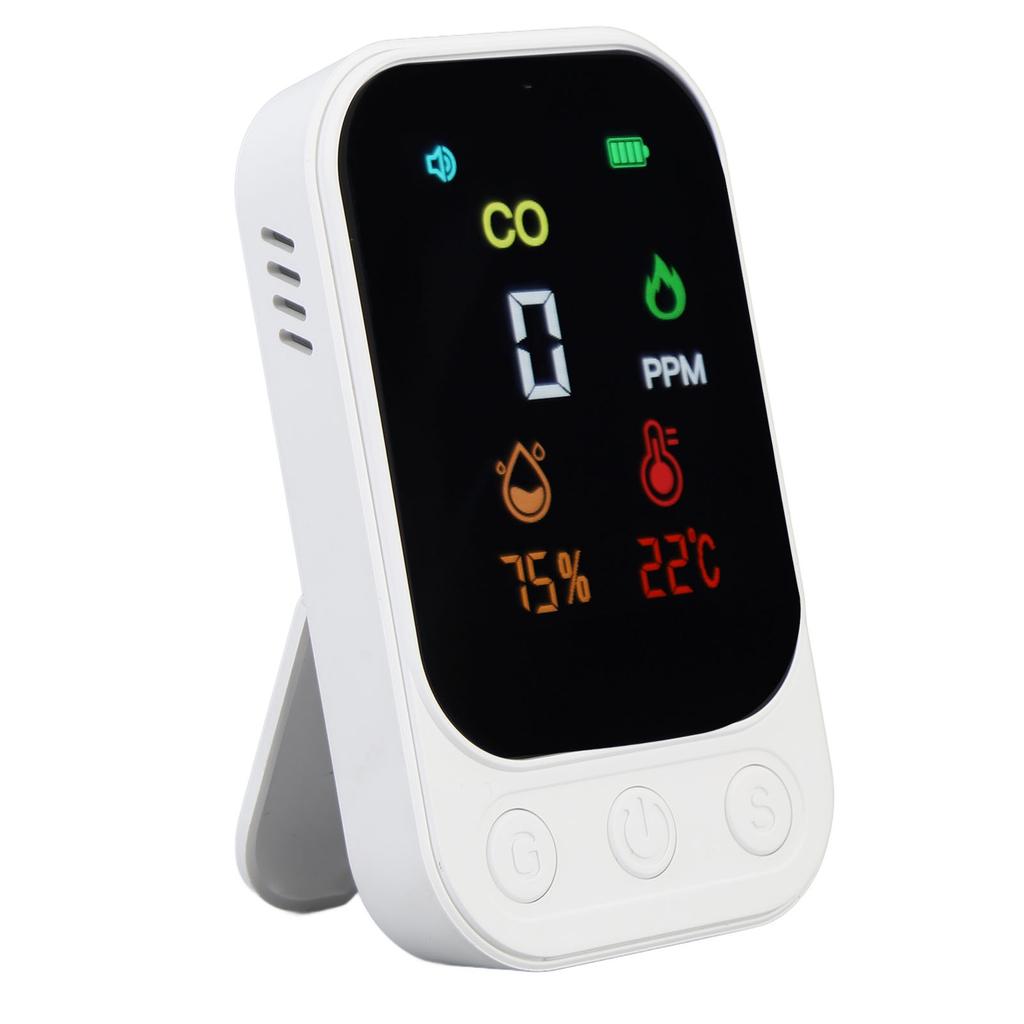 CO Detector Multifunctional Portable Temperature Humidity CO Tester for Travel Tent Picnic 5V