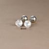 2 шт., серьги-гвоздики из нержавеющей стали 3/4/5/6 мм с 4 зубцами из циркона для женщин/мужчин, украшения для пирсинга козелка хряща