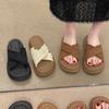 Fashion and Comfortable Outer Wear, Muffin Heightening Sandals Women's 2025 Summer New Models, All-match Beach Slippers