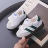 2024 Spring/Autumn Toddler Shoes for Boys & Girls (1-2 Years) - Leather, Sporty Small White Sneakers